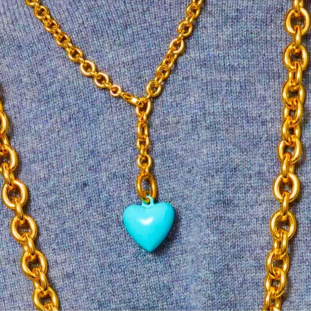 Roxanne Assoulin The Mini Puffy Heart Charm Necklace Cloud